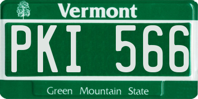 VT license plate PKI566