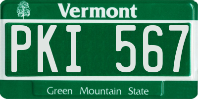 VT license plate PKI567