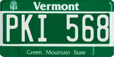VT license plate PKI568