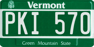 VT license plate PKI570