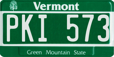 VT license plate PKI573