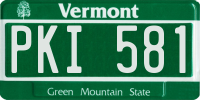 VT license plate PKI581