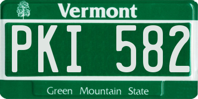 VT license plate PKI582