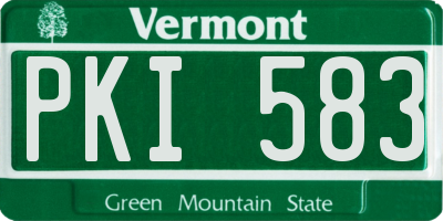 VT license plate PKI583