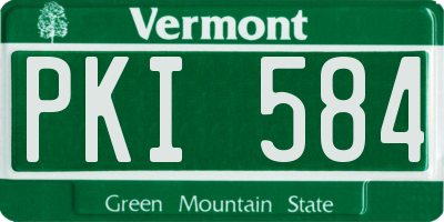 VT license plate PKI584