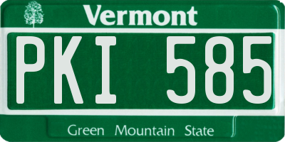 VT license plate PKI585