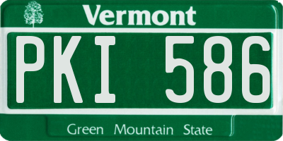 VT license plate PKI586