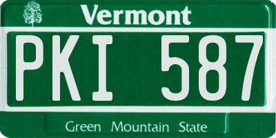VT license plate PKI587