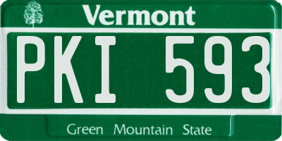 VT license plate PKI593