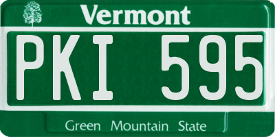 VT license plate PKI595