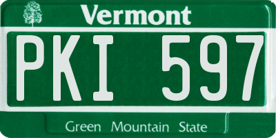 VT license plate PKI597