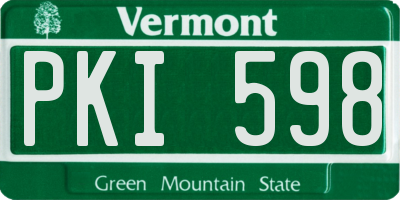 VT license plate PKI598