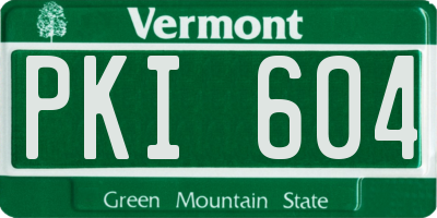 VT license plate PKI604