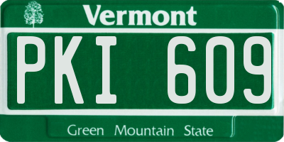 VT license plate PKI609
