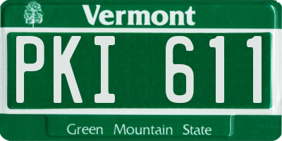 VT license plate PKI611