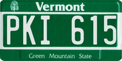 VT license plate PKI615