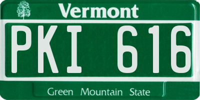 VT license plate PKI616