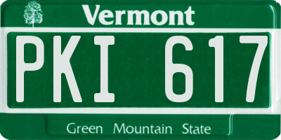 VT license plate PKI617