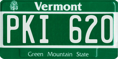 VT license plate PKI620