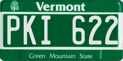VT license plate PKI622