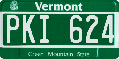 VT license plate PKI624