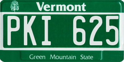 VT license plate PKI625