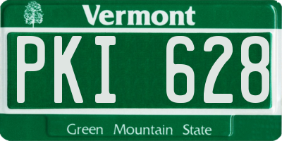 VT license plate PKI628