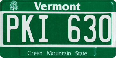 VT license plate PKI630