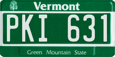 VT license plate PKI631
