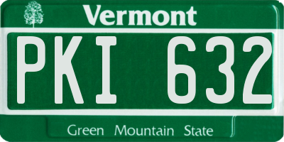 VT license plate PKI632
