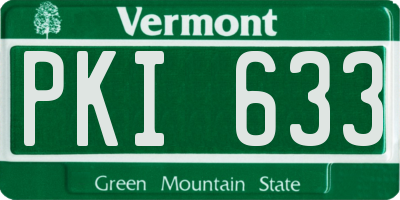 VT license plate PKI633