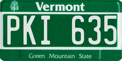 VT license plate PKI635