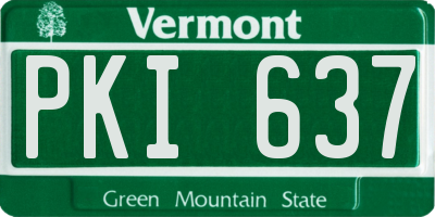 VT license plate PKI637