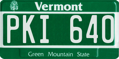 VT license plate PKI640