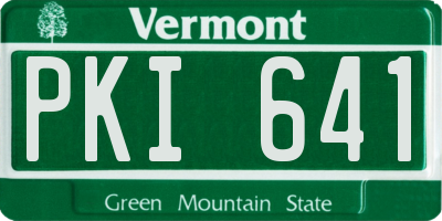 VT license plate PKI641