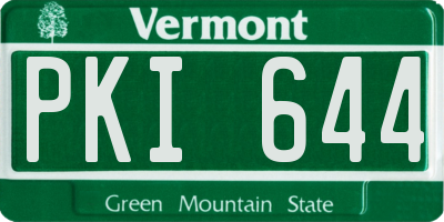 VT license plate PKI644