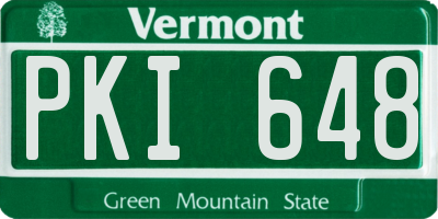 VT license plate PKI648