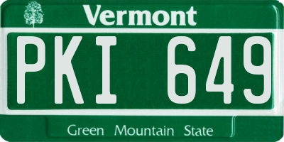 VT license plate PKI649