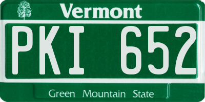 VT license plate PKI652