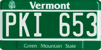 VT license plate PKI653