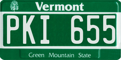VT license plate PKI655
