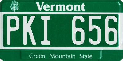 VT license plate PKI656