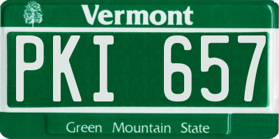 VT license plate PKI657