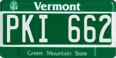 VT license plate PKI662