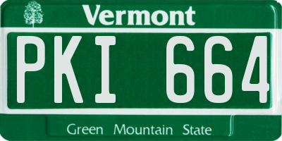 VT license plate PKI664