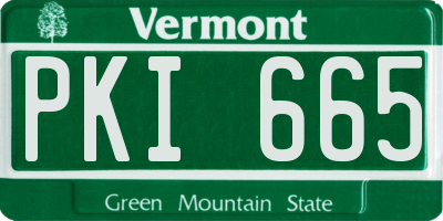 VT license plate PKI665