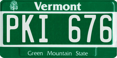 VT license plate PKI676