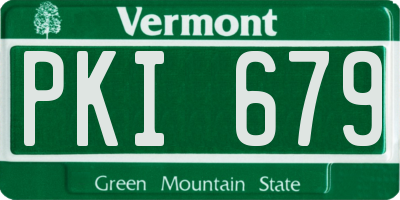 VT license plate PKI679
