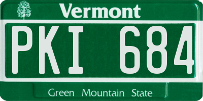 VT license plate PKI684