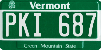 VT license plate PKI687
